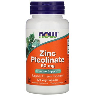 ✨พร้อมส่ง✨Now Foods, Zinc Picolinate 50 mg,120 Veg Capsules ✔✔ นำเข้าจากUSA (Exp: 2026)