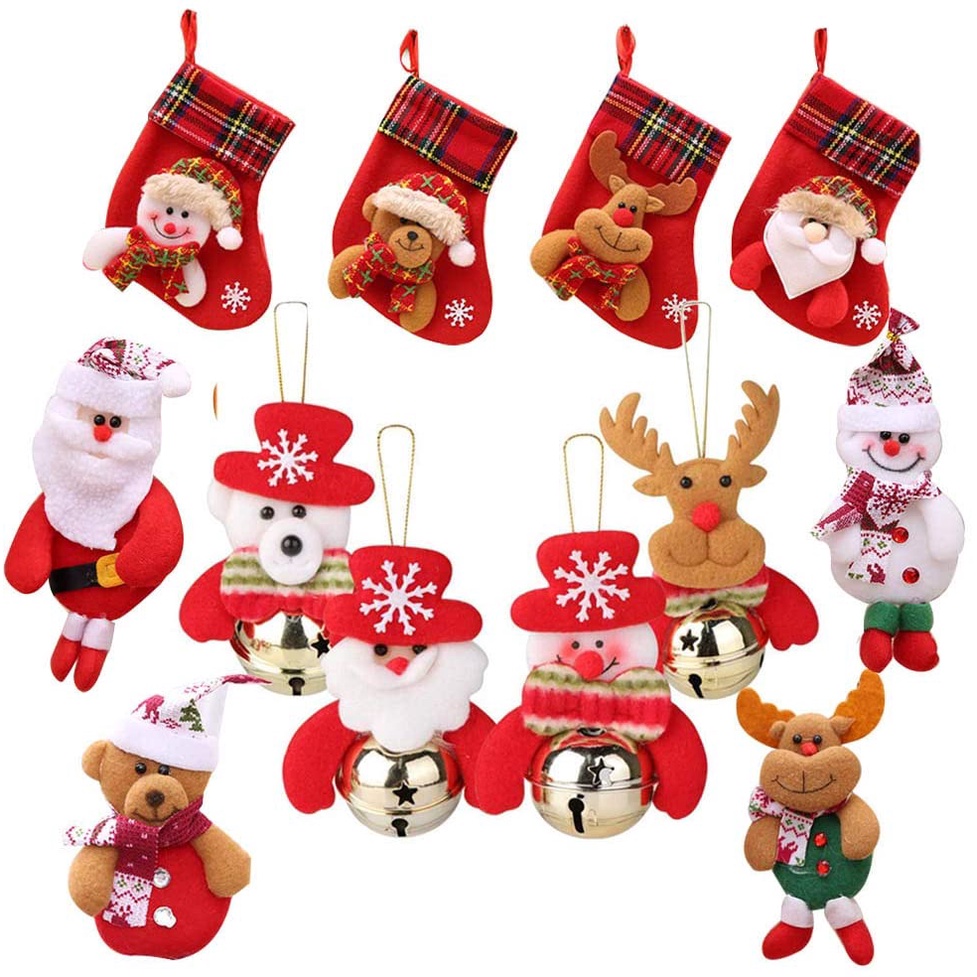 [Christmas Products] อุุปกรณ์ตกแต่งห้อยประดับต้นคริสต์มาส ซานต้า สโนว์แมน
