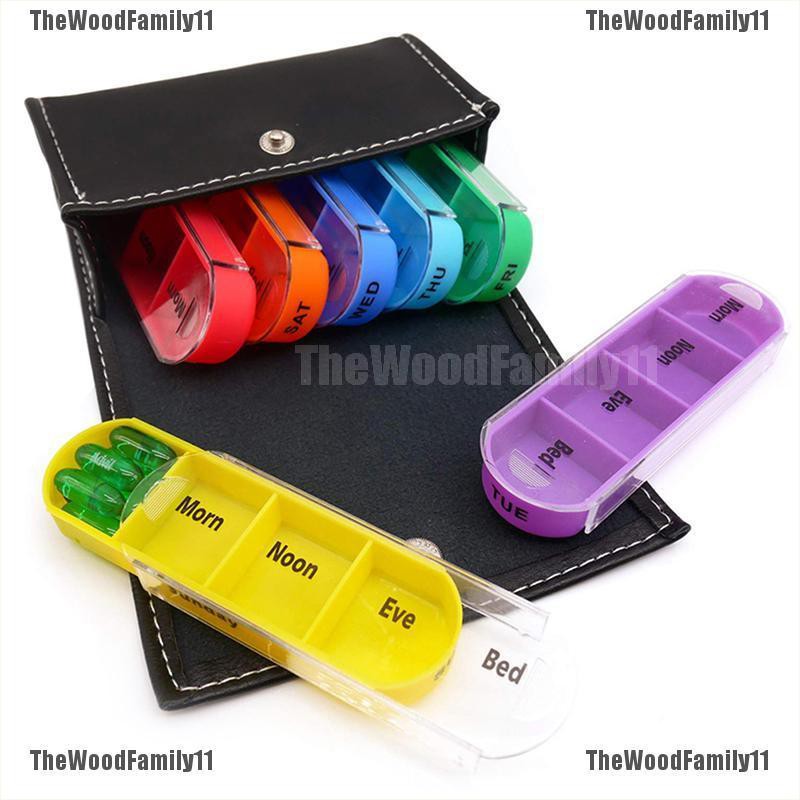 TWF 7 Days Tablet Pill Box Holder Medicine Storage Organizer Container ...