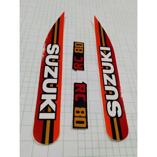 สติ๊กเกอร์ Striping Suzuki rc 80 rc80 สติ๊กเกอร์สีดํา