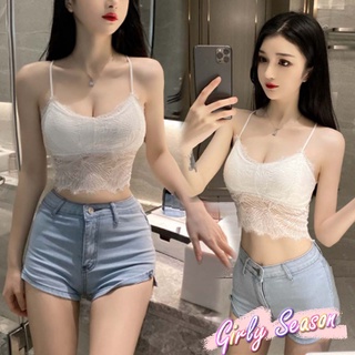 บราลูกไม้ ลูกไม้สายเดี่ยว เซ็กซี่ ฟองน้ำถอดได้ A363