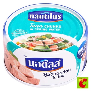 นอติลุส (Nautilus) ทูน่าชนิดก้อนในน้ำแร่ 170 ก.Nautilus Tuna chunks in mineral water 170 g.