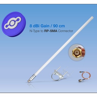 Rak Fiberglass Antenna 8 dBi ยาว 90 ซม.  AS923 สำหรับ LoRa, Helium หรือ LongFi