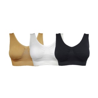 Genie Bra Antibac Classic สีขาว,ดำ,เนื้อ แพ็ค 3 ตัว พิเศษ1แถม1 โดย TV Direct