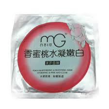 MG Peach Moisturizing &amp; Whitening Mask (Hydrating and Pink - clear)ช่วยเพิ่มความยืดหยุ่นของผิว กระชับหน้า ขาวใส