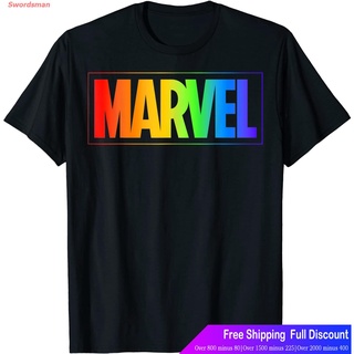 เสื้อยืดแขนสั้น Marvel Rainbow Gradient Logo T-Shirt Popular T-shirtsV2s