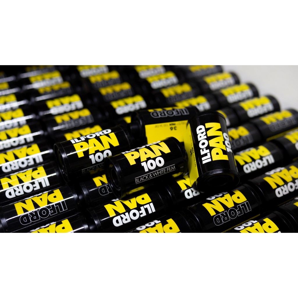 กลักฟิลม์เปล่า (ILFORD PAN 100) มีหางฟิล์ม