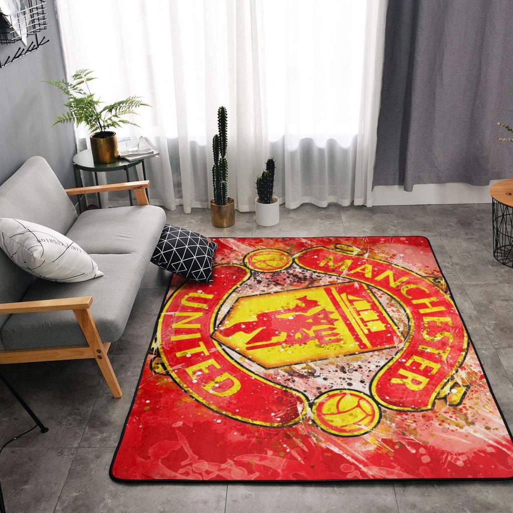 Manchester United Printed Carpet 160*120CM（63*48in）, Living Room Dining ...