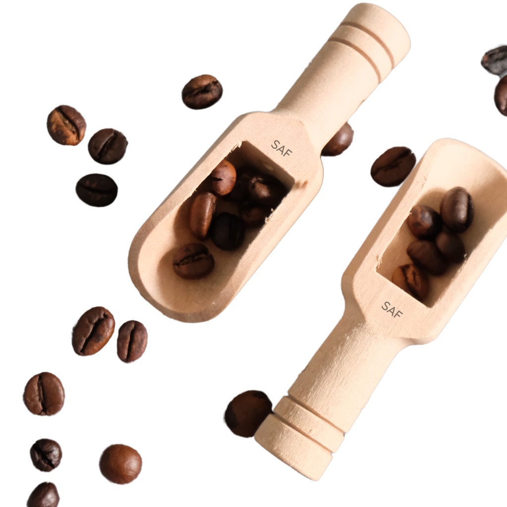 สําหรับ SAF MINI COFFEE BEANS PROPS UNIQUE WOODEN PHOTO ขนาด 7.5 ซม. SCOOP