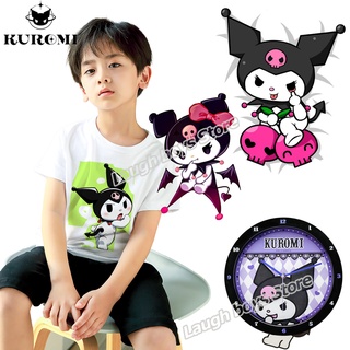 แผ่นรีดติดเสื้อผ้า ลายการ์ตูน Sanrio Kuromi ซักล้างได้ สําหรับตกแต่งเสื้อยืด DIY