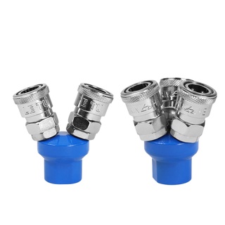 นิวเมติก C-type self-locking Quick Connector รอบ 3-Way 2-Way Claw เครื่องมือปั๊มลม Air Compressor trachea Quick-Insertio