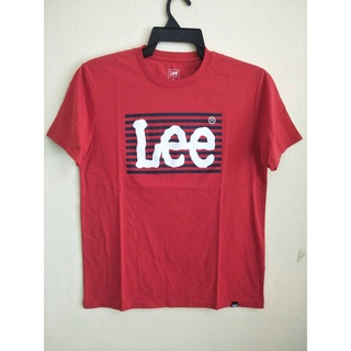 LEE แท้100%ใหม่ป้ายห้อย เสื้อยืดผู้ชาย สีแดง ทรงตรง ราคาป้าย 890 บาท สวยแท้