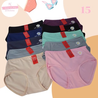 กางเกงในแฟชั่นสีผืนผ้า spandex ยืด🛒🎯🛍️ขายยกแพ็ค 10 ตัวราคา 230 บาท