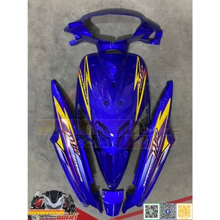 ชุดสีมีโอตัวเก่า YAMAHA Mio5VV มีโอตัวแรก สีน้ำเงิน ลายอินโด งานแท้ทำสีระบบ 2K