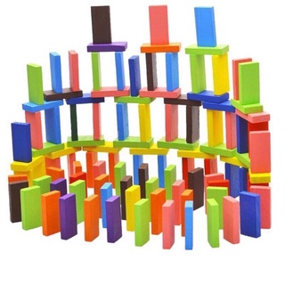 2N KIDS_พร้อมส่ง  โดมิโนไม้ 120 ชิ้น Domino Game