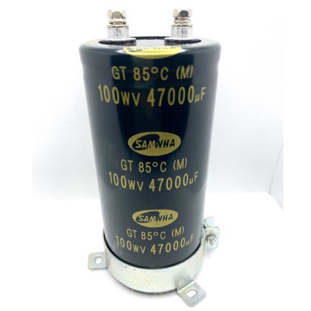 Capacitor  ยี่ห้อ SAMWHA ของแท้ ค่า 47000uF 100V. พร้อมเข็มขัด