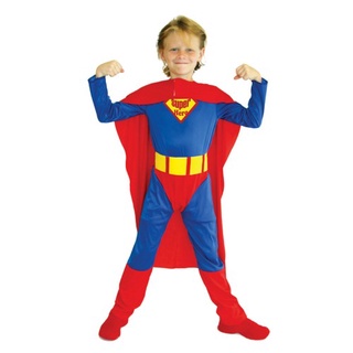 7C238 ชุดเด็ก ชุดฮีโร่จอมพลัง ซุปเปอร์ฮีโร่ ผ้าคลุมแดง Children Superhero Costumes