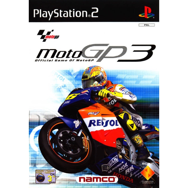 แผ่นเกมps2 MotoGP3 ps2 แผ่นไรท์ เกมเพล2 เกมแข่งรถมอเตอร์ไซต์ motogp3 ps2