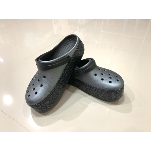 รองเท้า CROCS Crocband Platform Metallic Clog 39-40 แท้100%