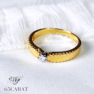 65Carat - แหวนเพชรแท้ เพชรเบลเยี่ยมน้ำ100 แหวนชู5ตัง แหวนแต่งงาน รหัสR13