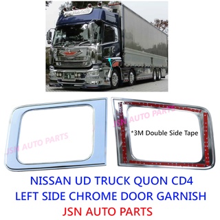 J129s01 NISSAN LORRY TRUCK นิสสัน UD QUON นิสสัน CD4 ด้านซ้าย โครเมี่ยม ประตู การ์นิช