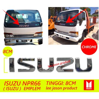 J12s04 ใช้สําหรับ ISUZU LORRY NPR66 8 ซม. TINGGI (ISUZU) ตราสัญลักษณ์โครเมี่ยม