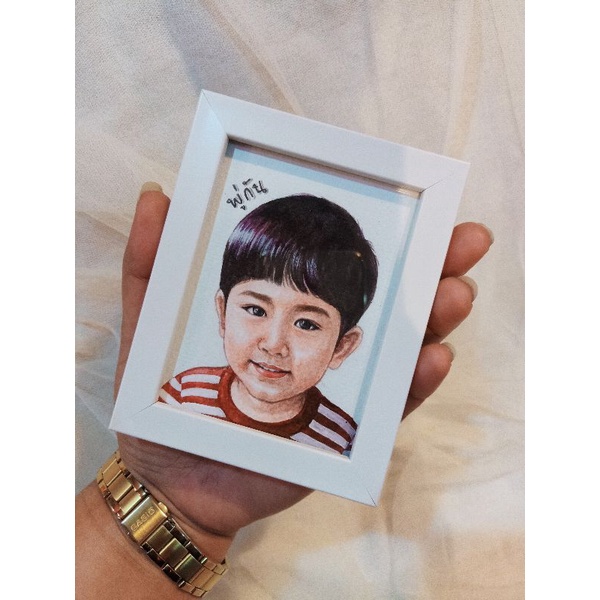 รับวาดรูป ขนาดจิ๋ว 3x4นิ้ว พร้อมกรอบ