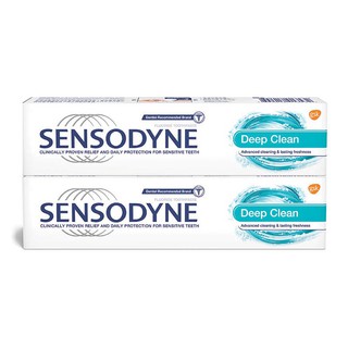 🔥ยอดนิยม!! เซ็นโซดายน์ ยาสีฟัน สูตรดีพคลีน 160 กรัม x 2 หลอด Sensodyne Toothpaste Deep Clean 160g x 2 Pcs