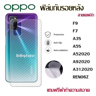 ฟิล์มหลัง ฟิล์มกันรอยหลัง OPPO F9 A5S A52020 A312020 A3S F7 RENO6Z เคฟล่า