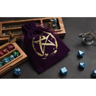 Evening Star Dice Bag | ถุงผ้ากำมะหยี่สำหรับ บอร์ดเกมส์ | Dungeons and Dragons Dice | DnD Dice Set | D&amp;D Dice