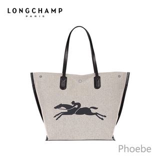 Longchamp กระเป๋าสุภาพสตรี,Tote Bags, Canvas Crossbody Shopping Bags