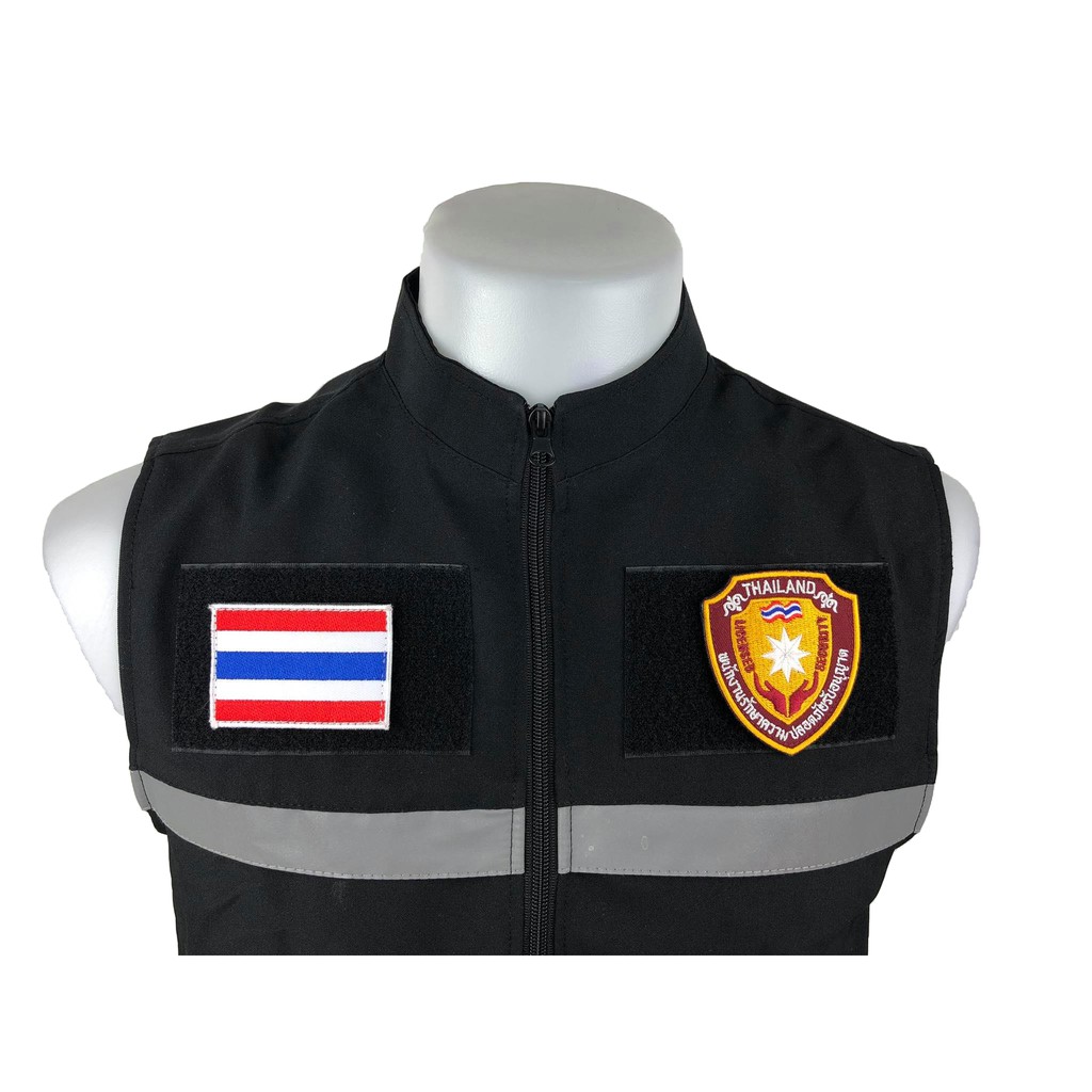 เสื้อกั๊ก พนักงานรักษาความปลอดภัย พปร. รปภ. (Security)  ผ้าสูทอย่างดีซับในเต็มตัว งานเสื้อผลิตไทยตัดเย็บเนี๊ยบมาก | Shopee Thailand