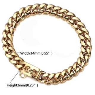 304 สแตนเลสสตีลสุนัขและสายจูง Super Strong สุนัขโลหะ Choke Silver Gold สัตว์เลี้ยงเชือกตะกั่วสําหรับ Party
