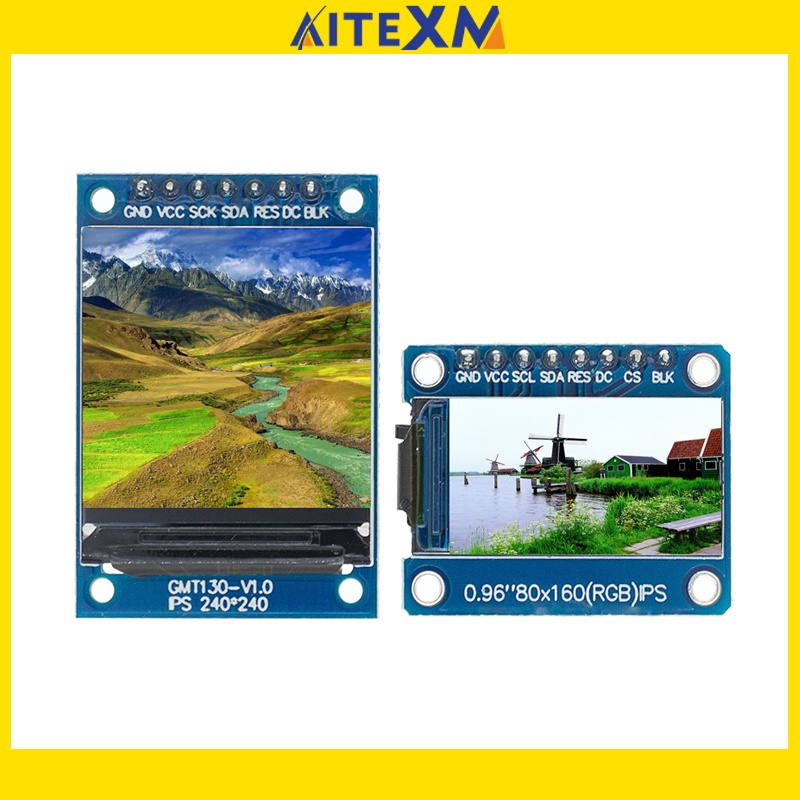 จอแสดงผล TFT 0.96 / 1.3 นิ้ว IPS 7P SPI HD 65K โมดูล LCD สีเต็มรูปแบบ ST7735 ไดรฟ์ IC 80*160 (ไม่ใช่ OLED) สําหรับ Arduino