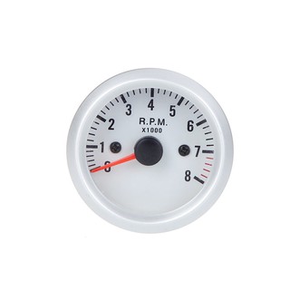 มาตรวัดรอบเครื่องยนต์ tach gage พร้อมที่วางสําหรับรถยนต์ 2 52 มม. 0~8000 rpm