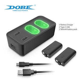 Dobe ชุดแบตเตอรี่ 800mAh ชาร์จ USB สําหรับ Xbox Series Xbox One Xbox Series 2 ชิ้น