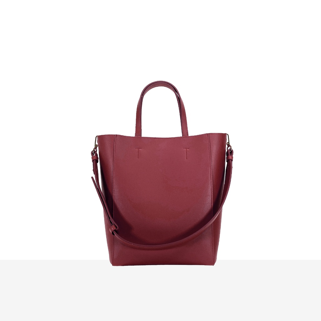 knack.bag -Tote bag size mini รุ่น Everyday-Burgundy(สีเบอร์กันดี) กระเป๋าถือกระเป๋าสะพาย