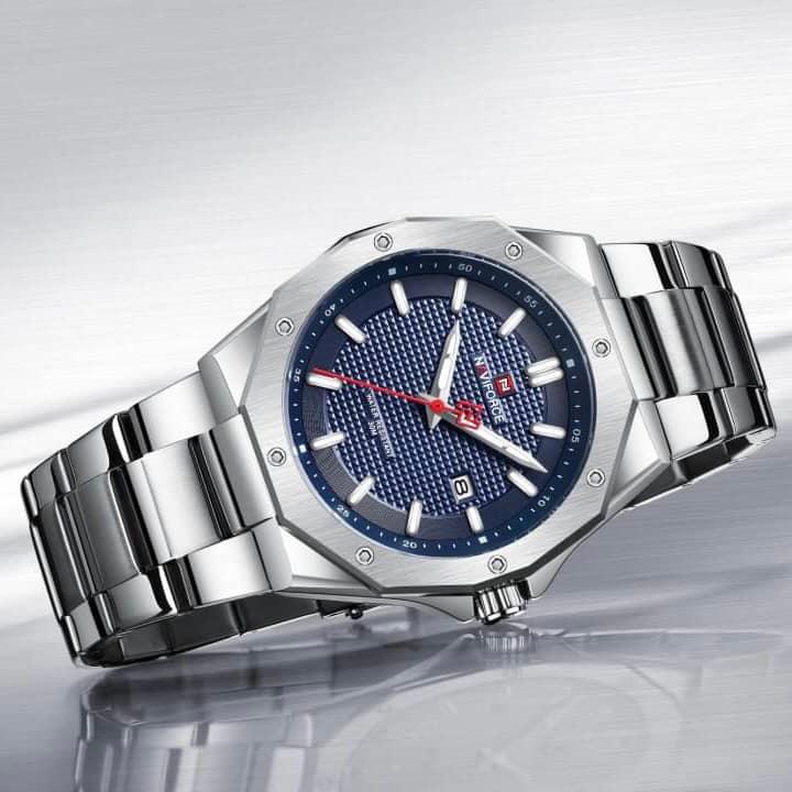!! ใหม่ล่าสุด !! ส่งจากไทย นาฬิกา Naviforce รุ่น NF9200 S/BE สีเงินน้ำเงิน หรูหรา สายสแตนเลส แท้100%