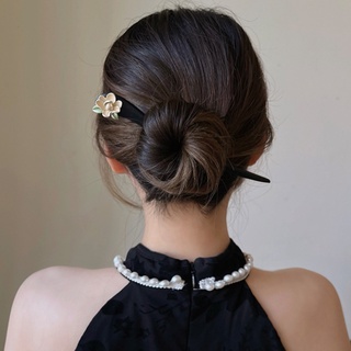 กิ๊บติดผมไม้ ลายดอกไม้ สไตล์โบราณ สวยหรู เครื่องประดับ สําหรับผู้หญิง
