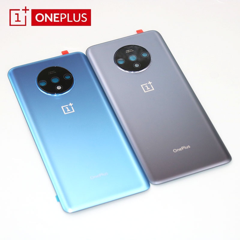 ฝาครอบแบตเตอรี่ด้านหลัง OnePlus 7T One Plus 7T 1+7T + เลนส์กล้อง + โลโก้
