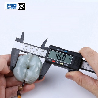 Vernier Caliper ไม้บรรทัดคาร์บอนไฟเบอร์ดิจิทัล LCD 0-150 มม. 6 นิ้ว