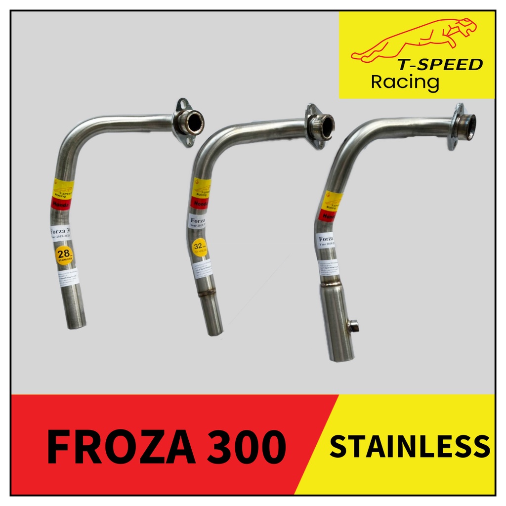 คอท่อ Honda FORZA 300  🔩 Stainless steel แท้ เกรด 304 หนา: 1.2 มิลลิเมตร  Size 28 m.m. ราคา 600 บาท 