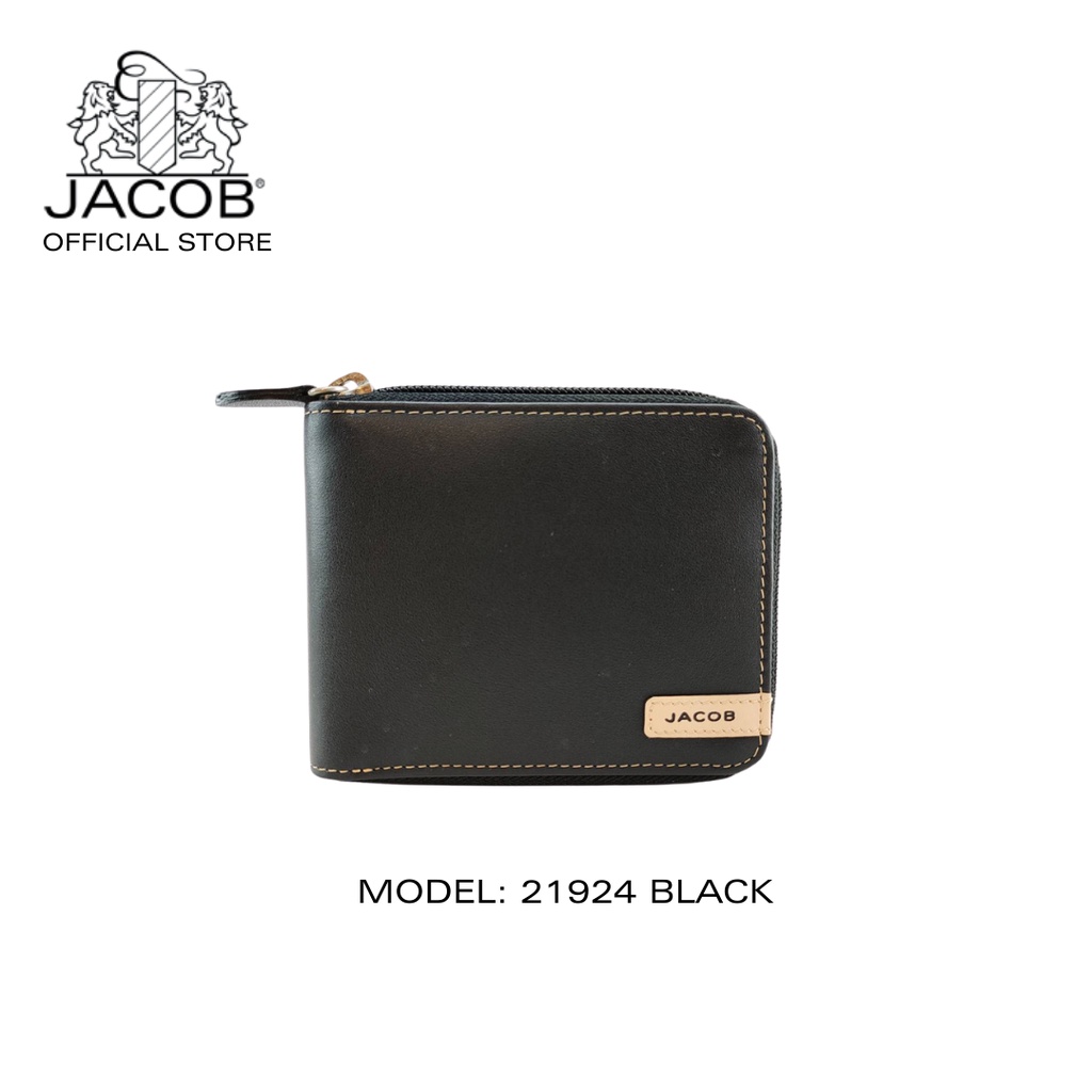 JACOB กระเป๋าธนบัตรชาย ซิปรอบ รุ่น 21924