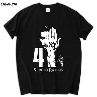 เสื้อยืดวินเทจใหม่ เสื้อยืด ผ้าฝ้าย พิมพ์ลาย Sergio Ramos 3 มิติ แฟชั่นสําหรับผู้ชาย 2022S-5XL