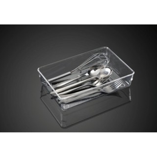 UCHI ถาดเก็บช้อนส้อม รุ่น ZHW063ขนาด 15.4x23x5.5 cm สีใส