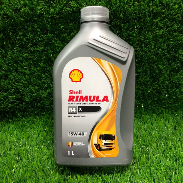 Shell Rimula R4 X 15W-40 1ลิตร น้ำมันเครื่องสำหรับเครื่องยนต์ดีเซลรถบรรทุก