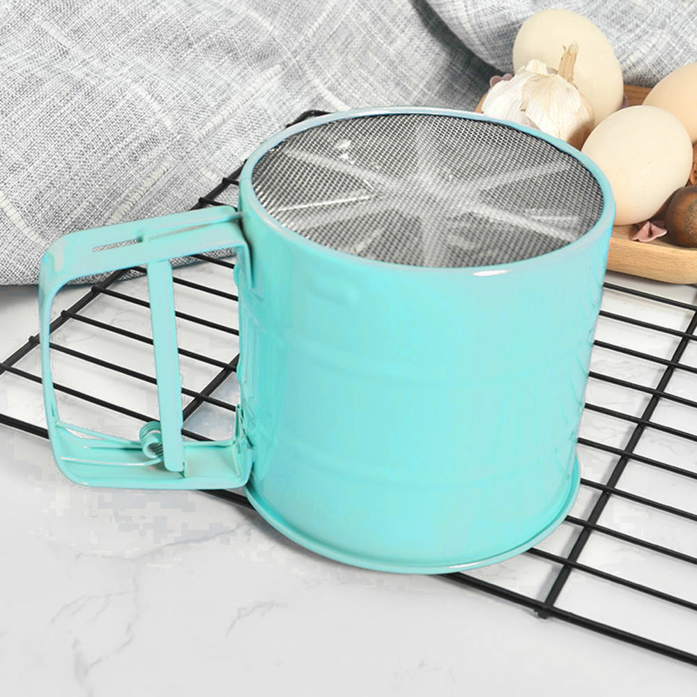 HandHeld Cup Flour Sifter Strainer Powder Mesh Sieve Baking Supplies