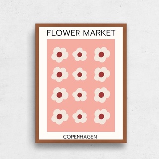 💗พร้อมส่ง โปสเตอร์ติดผนัง flower market ขนาด A4-50x70cm (ราคาไม่รวมกรอบรูป)