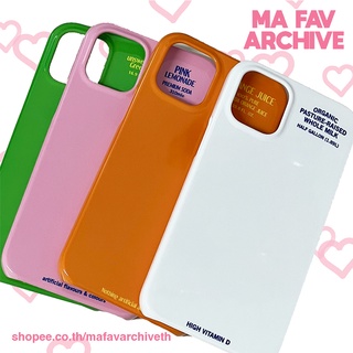 (pre-orderจากเกาหลี) mafavarchive - drinks series hard case เคสมือถือ เปิดหัวท้าย เคลือบเงา