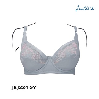 Jintana เสื้อชั้นใน (เสริมโครง)  รุ่น Glamour รหัส JBJ234 สีเทาอ่อน